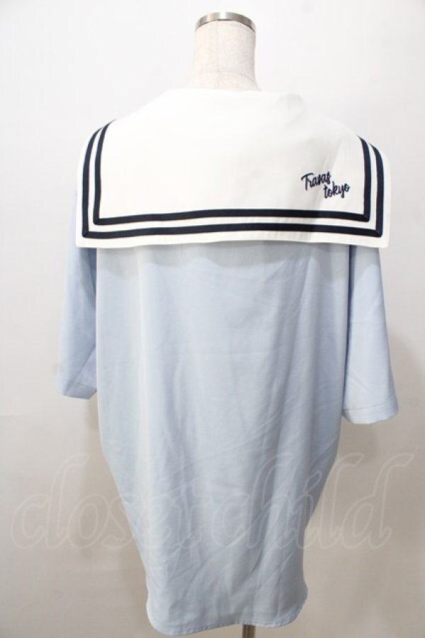 画像2: TRAVAS TOKYO / セーラーカラーシャツ  サックス Y-25-08-23-109-PU-TO-SZ-ZT021 (2)