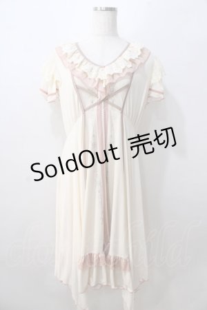 画像: Ozz oneste / Mysterious Rose ワンピース  白×ピンク Y-25-08-23-116-OO-OP-SZ-ZY