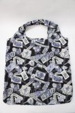 画像2: axes femme / メッセージカード柄エコバッグ 黒 Y-25-08-23-020-AX-BG-SZ-ZT500 (2)