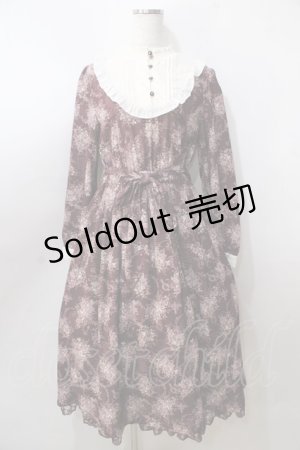 画像: axes femme / クラシカルワンピース M ワイン Y-25-08-23-128-AX-OP-SZ-ZY