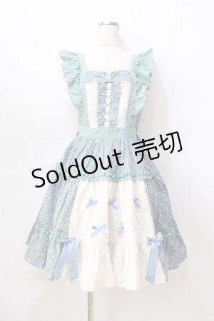 画像: axes femme kawaii / ハミングフローラジャンスカ  グリーン Y-25-08-23-134-AX-OP-SZ-ZH