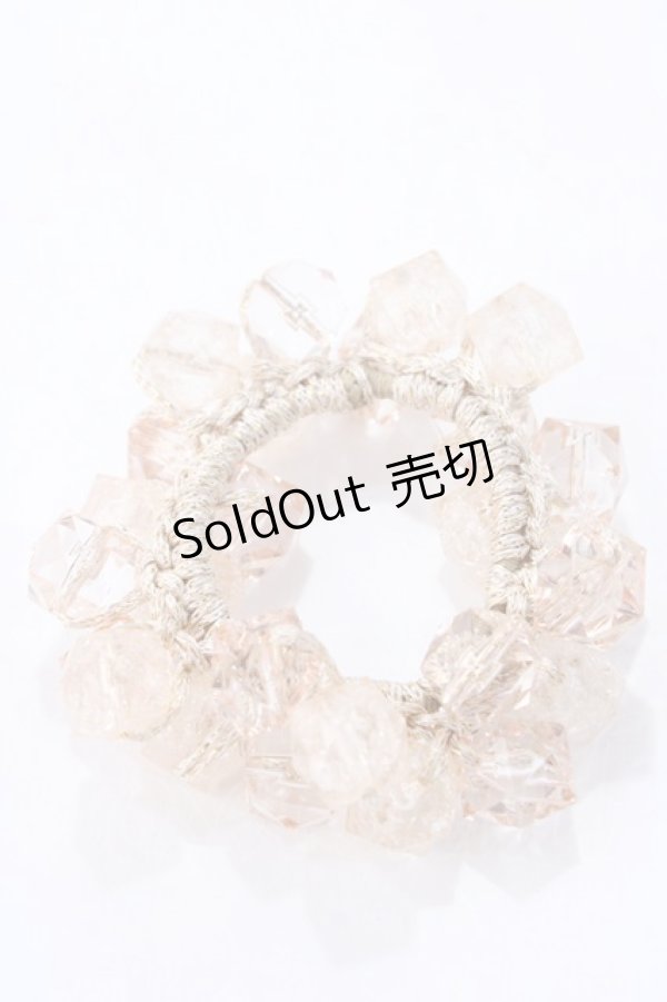 画像1: axes femme / クリスタルヘアゴム  淡ピンク Y-25-08-23-003-AX-ZA-HR-ZY (1)