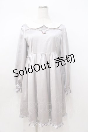 画像: Ank Rouge / サテンワンピース  グレー Y-25-08-23-162-CA-OP-SZ-ZY