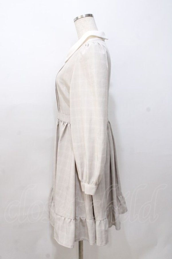 画像2: evelyn / チェックワンピース  ベージュ Y-25-08-23-163-LO-OP-SZ-ZY (2)