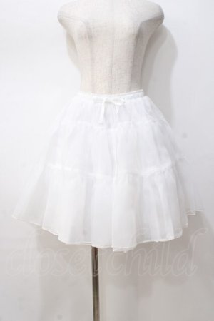 画像: axes femme kawaii / ボリュームオーガンジーパニエ M 白 Y-25-08-23-177-AX-SK-SZ-ZY
