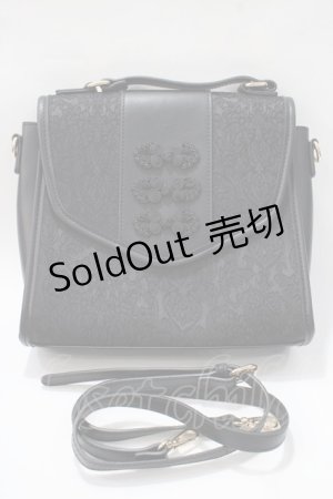 画像: axes femme POETIQUE / チャイナ釦デザインバッグ  黒 Y-25-08-23-031-AX-BG-SZ-ZY