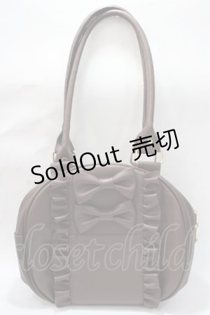 画像: axes femme kawaii / ツインリボンラウンドバッグ  ブラウン Y-25-08-23-032-AX-BG-SZ-ZY
