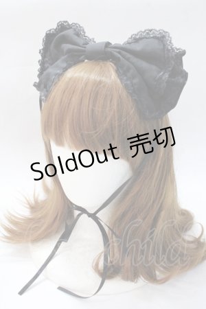 画像: morpho / ビックリボンヘッドドレス  黒 Y-25-08-23-036-LO-AC-AS-ZY