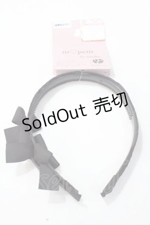 画像: m petit by misako / TT*AMカチューシャ  中黒 Y-25-08-23-041-LO-AC-SZ-ZT487-F002