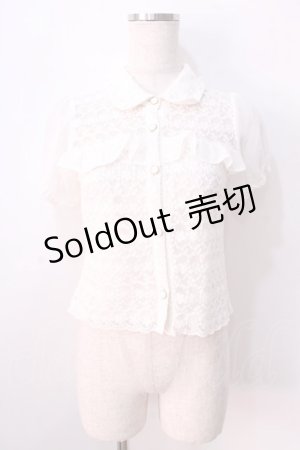 画像: LIZ LISA / 総レースブラウス 0 オフ白 Y-25-08-26-001-LO-BL-SZ-ZH
