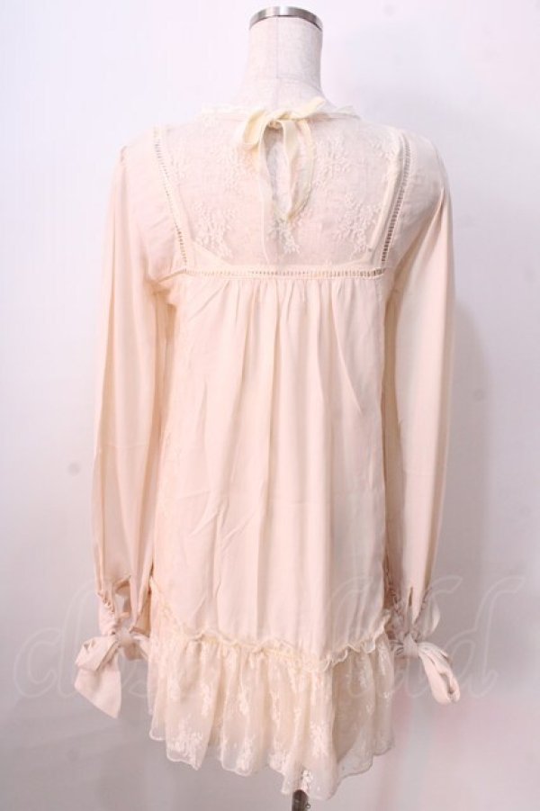 画像2: LIZ LISA / レース切替ワンピース 0 生成り Y-25-08-26-040-LO-OP-SZ-ZT026 (2)