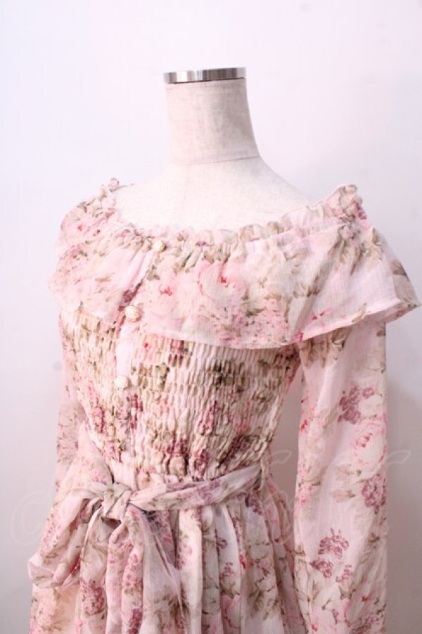 画像3: LIZ LISA / フラワープリントオフショルワンピース 0 ピンク Y-25-08-26-047-LO-OP-SZ-ZT007 (3)