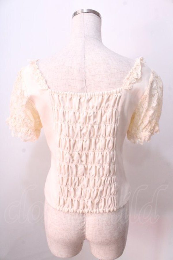 画像2: LIZ LISA / バラ刺繍スクエアブラウス 0 アイボリー Y-25-08-26-006-LO-BL-SZ-ZI (2)