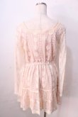 画像2: LIZ LISA / 編み上げレースワンピース 0 ピンク Y-25-08-26-052-LO-OP-SZ-ZT010 (2)