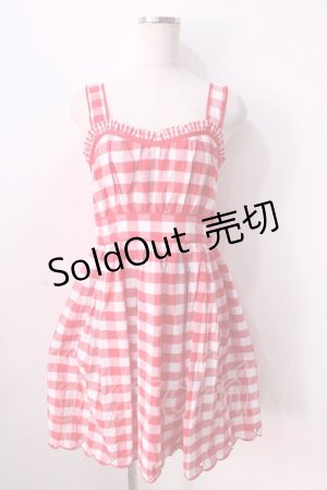 画像: LIZ LISA / ギンガムチェックワンピース 0 アカ Y-25-08-26-061-LO-OP-SZ-ZI