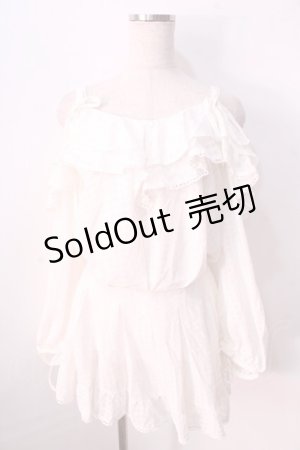 画像: LIZ LISA / ギンガムシフォンロンパ 0 白 Y-25-08-26-067-LO-OP-SZ-ZT041