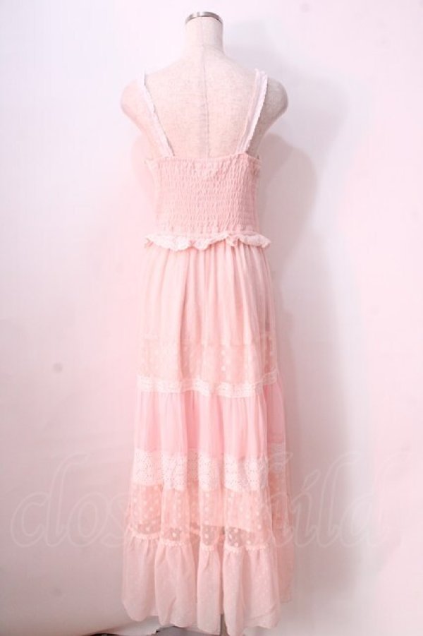 画像2: LIZ LISA / コットンレース切替マキシワンピース 0 ピンク Y-25-08-26-068-LO-OP-SZ-ZT020 (2)