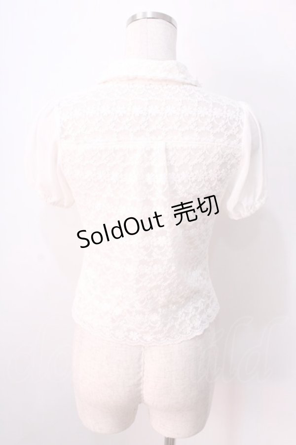 画像2: LIZ LISA / 総レースブラウス 0 オフ白 Y-25-08-26-001-LO-BL-SZ-ZH (2)