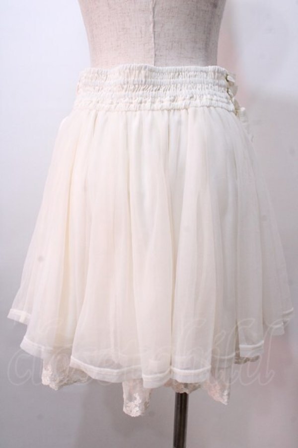 画像2: LIZ LISA / サイドリボンチュールスカート 0 オフ白 Y-25-08-26-071-LO-SK-SZ-ZT041 (2)
