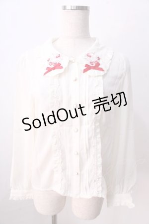 画像: LIZ LISA / ベリーブーケ刺繍ブラウス 0 アイボリー Y-25-08-26-010-LO-BL-SZ-ZY