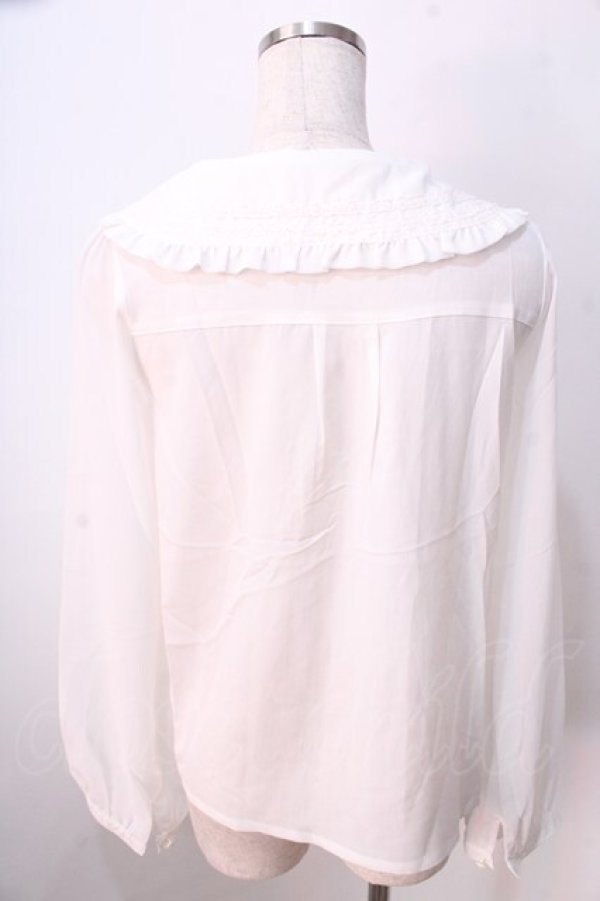 画像2: LIZ LISA / ギンガムリボンブラウス 0 オフ白 Y-25-08-26-011-LO-BL-SZ-ZT028 (2)