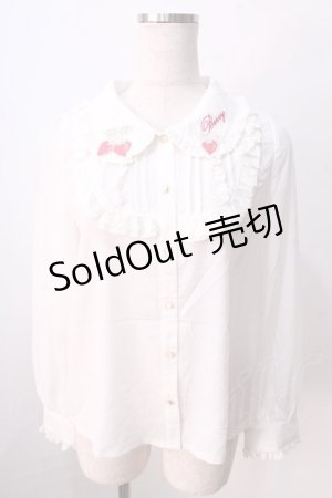 画像: LIZ LISA / イチゴ衿ブラウス 0 オフ白 Y-25-08-26-016-LO-BL-SZ-ZT028