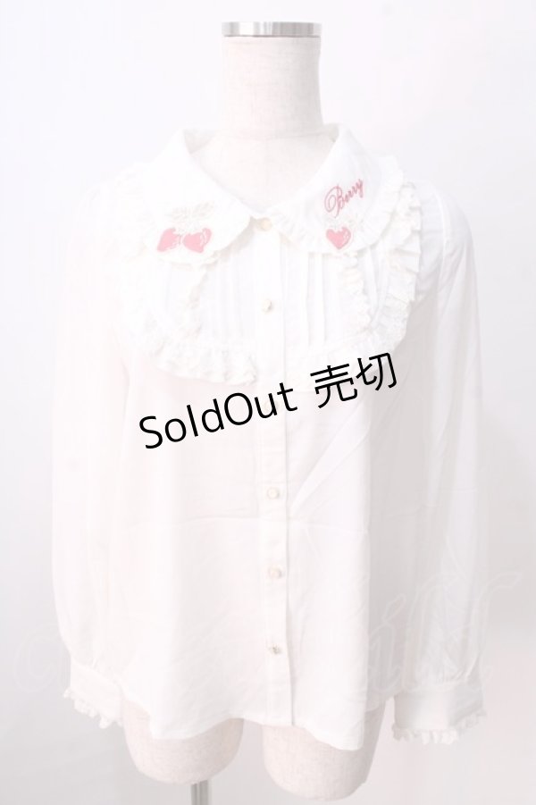 画像1: LIZ LISA / イチゴ衿ブラウス 0 オフ白 Y-25-08-26-016-LO-BL-SZ-ZT028 (1)