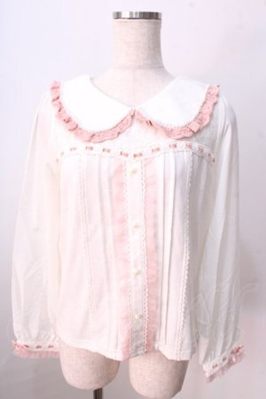 画像: LIZ LISA / パールレースカットトップス 0 オフ×ピンク Y-25-08-26-018-LO-TO-SZ-ZY
