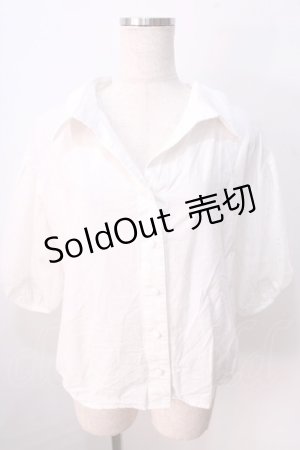 画像: LIZ LISA / 抜き衿シャツ 0 白 Y-25-08-26-019-LO-BL-SZ-ZT027