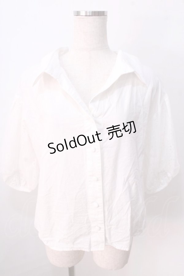 画像1: LIZ LISA / 抜き衿シャツ 0 白 Y-25-08-26-019-LO-BL-SZ-ZT027 (1)