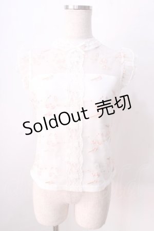 画像: LIZ LISA / 刺繍ノースリーブトップス 0 白 Y-25-08-26-004-LO-TO-SZ-ZY