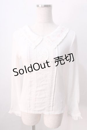 画像: LIZ LISA / バラ刺繍トップス 0 白 Y-25-08-26-030-LO-TO-SZ-ZI