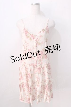 画像: LIZ LISA / フロントボタン花柄キャミワンピ 0 ベージュ Y-25-08-26-033-LO-OP-SZ-ZI