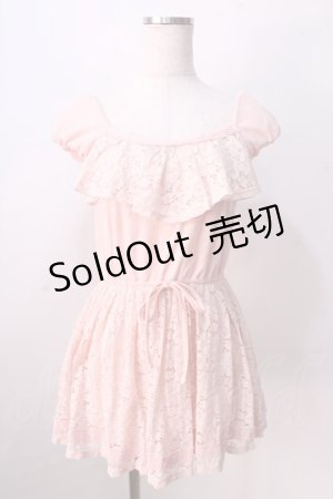 画像: LIZ LISA / レース切替ミニワンピ 0 ピンク Y-25-08-26-038-LO-OP-SZ-ZH