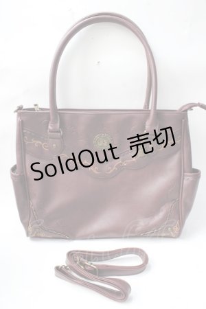 画像: axes femme / 刺繍入りA4トートバック  ワイン Y-25-08-30-072-AX-BG-SZ-ZY