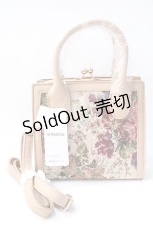 画像: axes femme / ゴブラン柄がま口BAG  ベージュ Y-25-08-30-073-AX-BG-SZ-ZY