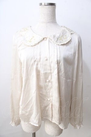 画像: Fi.n.t / 刺繍スカラップ襟ブラウス F ベージュ Y-25-08-30-087-CA-BL-SZ-ZY