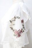 画像3: axes femme / チュール×刺繍フレア袖プルオーバー  白 Y-25-08-30-099-AX-TO-SZ-ZY (3)