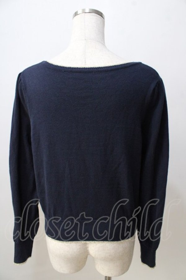 画像2: Secret Honey / ハートボタンカーディガン 2 紺 Y-25-08-30-105-CA-TO-SZ-ZY (2)