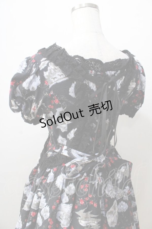 画像5: ALICE and the PIRATES / Vampire Forest柄エリザベートジャンパースカート  黒 Y-25-08-30-114-PA-OP-SZ-ZY (5)