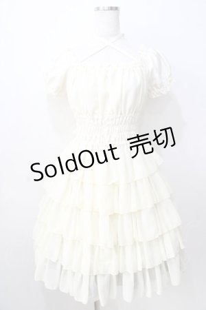 画像: Pina sweetcollection / シフォンフリルワンピース  生成り Y-25-08-30-117-LO-OP-SZ-ZT326