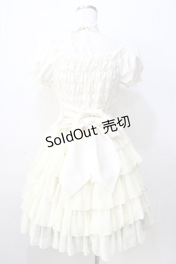 画像2: Pina sweetcollection / シフォンフリルワンピース  生成り Y-25-08-30-117-LO-OP-SZ-ZT326 (2)