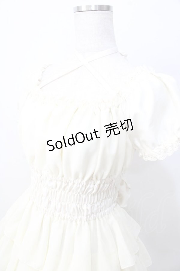 画像3: Pina sweetcollection / シフォンフリルワンピース  生成り Y-25-08-30-117-LO-OP-SZ-ZT326 (3)