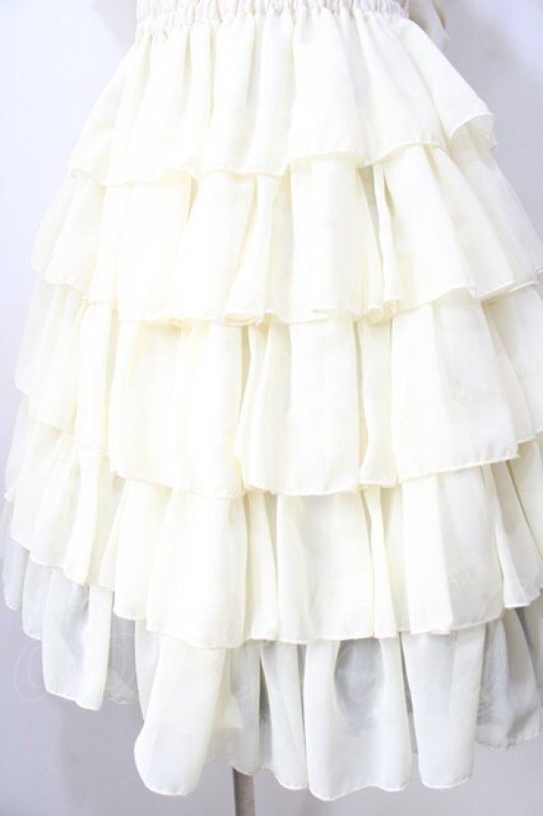 画像4: Pina sweetcollection / シフォンフリルワンピース  生成り Y-25-08-30-117-LO-OP-SZ-ZY (4)