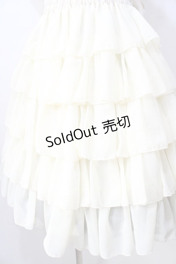 画像4: Pina sweetcollection / シフォンフリルワンピース  生成り Y-25-08-30-117-LO-OP-SZ-ZT326 (4)