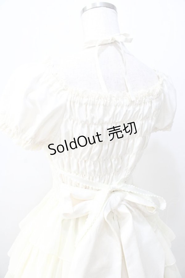画像5: Pina sweetcollection / シフォンフリルワンピース  生成り Y-25-08-30-117-LO-OP-SZ-ZT326 (5)