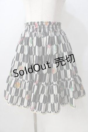 画像: metamorphose / ハイカラ小町フリルミニスカート  黒 Y-25-08-30-161-ME-SK-SZ-ZY