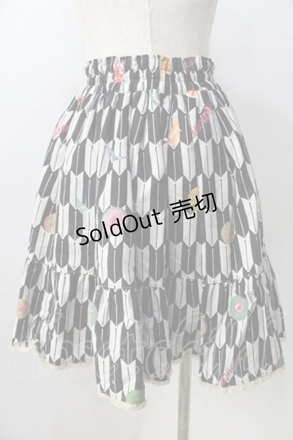 画像2: metamorphose / ハイカラ小町フリルミニスカート  黒 Y-25-08-30-161-ME-SK-SZ-ZY (2)