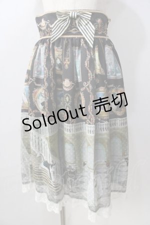 画像: BABY,THE STARS SHINE BRIGHT / Mon Chouchou Hermitage柄スカート  黒 Y-25-08-30-171-BA-SK-SZ-ZY