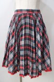 画像1: MILK / アコーディオンプリーツチェックスカート  グレー Y-25-08-30-176-ML-SK-SZ-ZY (1)